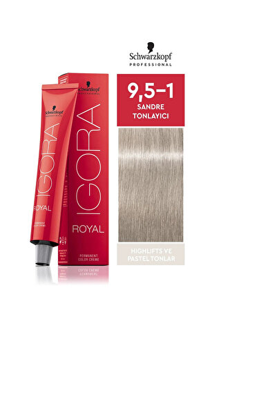 Schwarzkopf Igora royal Saç Boyası Pastel Tonlar 9,5-1 Sandre Tonlayıcı Saç B...