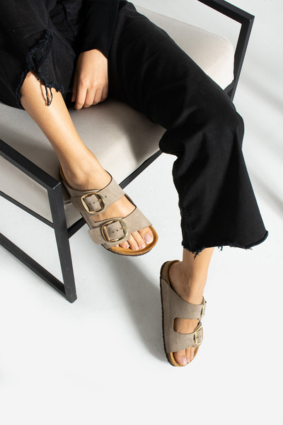 Uniqueqoop Ορθοπεδικές Γυναικείες Παντόφλες - Σόλα από φελλό