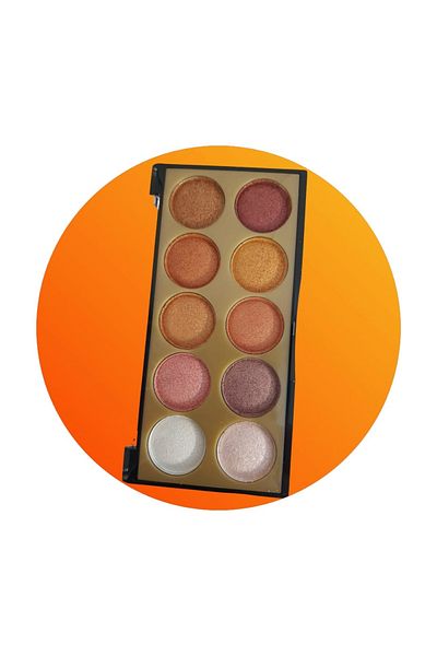 WANDA NARA COSMETİCS Professional Makeup Frapan - 10-Piece Shiny Eyeshadow Palette