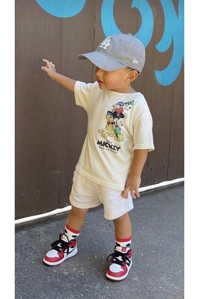 Soody Kids Alk baby summer unisex shorts T-shirt double set