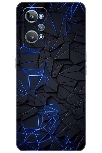 realme GT2 (RMX3311) Uyumlu Kılıf Desen Baskılı Silikon Prizmatik Tasarım STK...