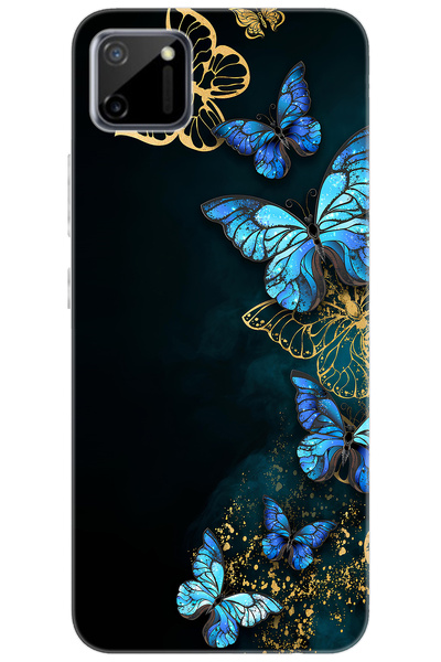 realme C11 (RMX2185) Uyumlu Kılıf Desen Baskılı Silikon Kelebekler STK:721 CP...