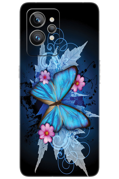 realme GT2 PRO (RMX3301) Uyumlu Kılıf Desen Baskılı Silikon Kelebek Resim STK...