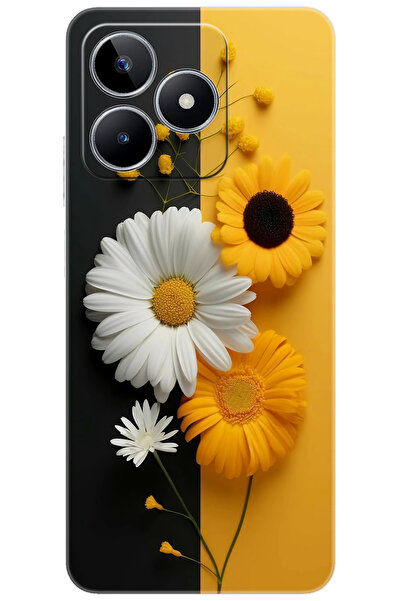 realme C53 (RMX3760) Uyumlu Kılıf Desen Baskılı Silikon Papatya Serisi STK:73...