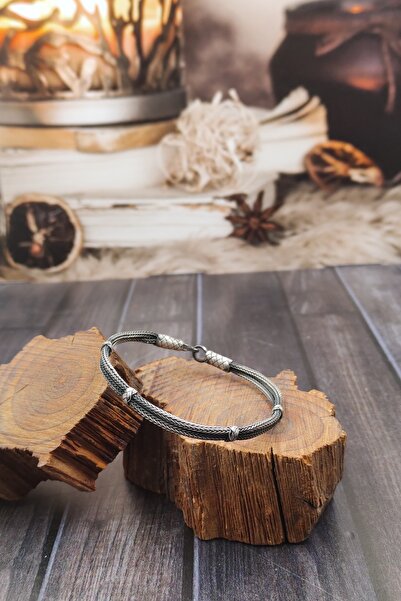 Piyera Silver Kazaziye Yumuşak El Örgüsü Iki Zincir Saf Gümüş Bileklik