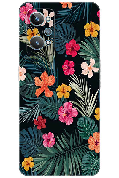 realme GT2 (RMX3311) Uyumlu Kılıf Desen Baskılı Silikon Çiçekler STK:632 CP-d...