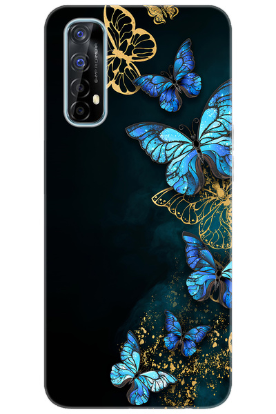 realme 7 (RMX2151) Uyumlu Kılıf Desen Baskılı Silikon Kelebekler STK:721 CP-X...