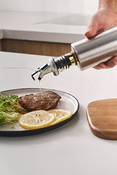 ThenTech Yağ Saklama Kabı Tıpalı Sızdırmaz Yağdanlık Cam Gövde