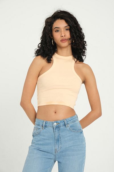 Hiccup Crop Top - Design cu gât Halter