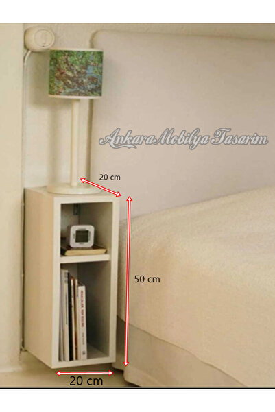 Tasarım BEYAZ Dekoratif Uçan Komodin