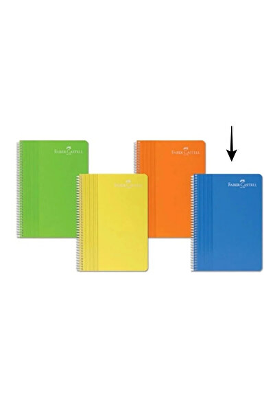 Faber Castell 1 Buc Copertă PP Caiet Dimensiune B5 Spirale 80 Foi Liniat Albastru