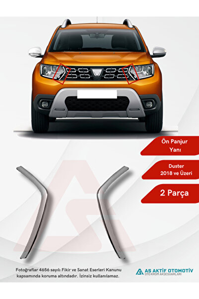 as aktif otomotiv oto krom aksesuarları Dacia Duster Suv Ön Panjur Yanları 2 ...