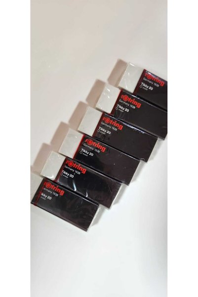 Rotring تيكي 20 ممحاة بيضاء 6 قطع