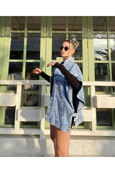BelezaStore Jachetă oversize din denim de calitate premium de sezon nou - Îmbrăcăminte Exit Sports