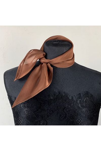 es moda shop Cinnamon Color Feraye Chiffon Scarf - Neck Tie Scarf