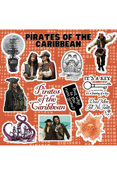 Pufidik Karayip Korsanları Sticker Seti | Laptop Notebook Telefon Etiket