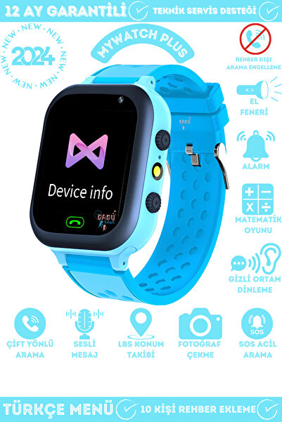 MyWatch Plus LBS Konumlu Akıllı Çocuk Takip Saati Sim Kartlı Arama, Kameralı,...