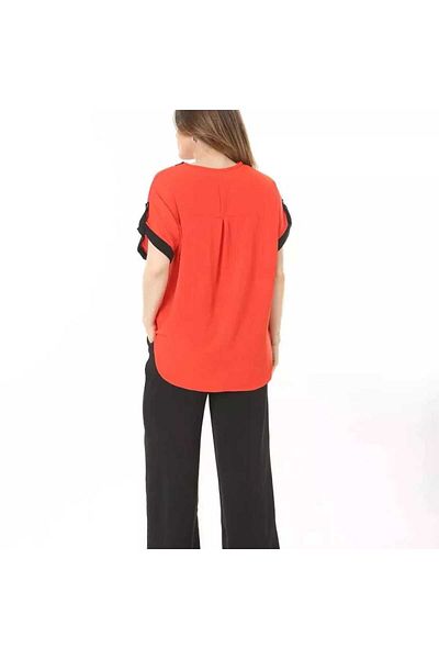 BİrHoşButik LARGE SIZE AEROBIN FABRIC COLLAR LACE-UP ARM LACE-UP WAIST RUBBER V-NECK WIDE MOLD TREND SET