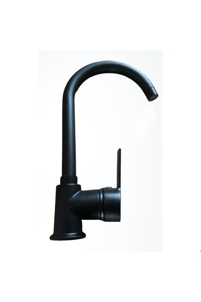ŞENPRES 40555 Can Mix Swan Sink Faucet Black Long