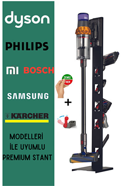 Quacker Dyson Bosch Philips Karcher Samsung Xiaomi Uyumlu Dikey Süpürge Stand...