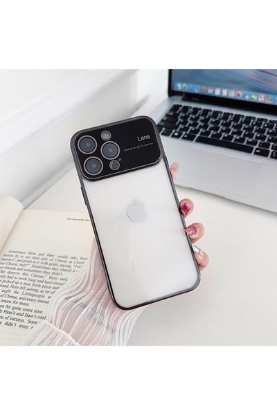 POINTTECH İphone 15 PRO MAX Kamera Lens Korumalı Kenarı Renkli Luxury Şeffaf ...