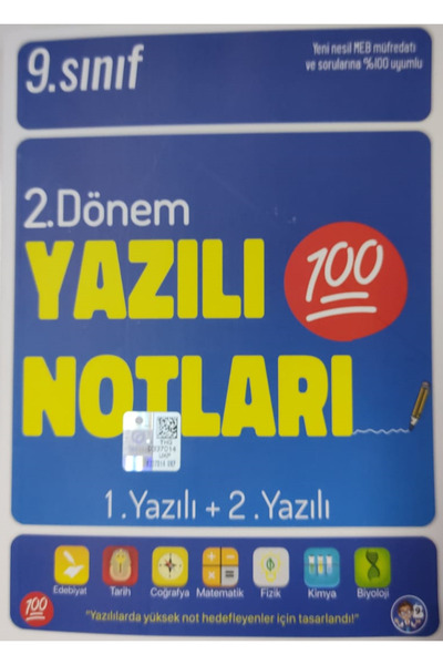 Tonguç Yayınları 9. Sınıf Yazılı Notları 2. Dönem 1 ve 2. Yazılı YENİ 2023