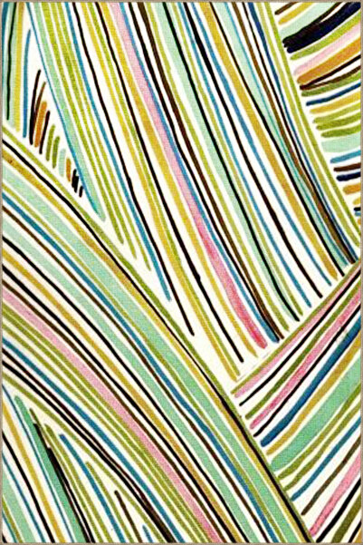 Rugs Modern Halı Кръстосан и раиран цветен килим с тъкана основа 4088