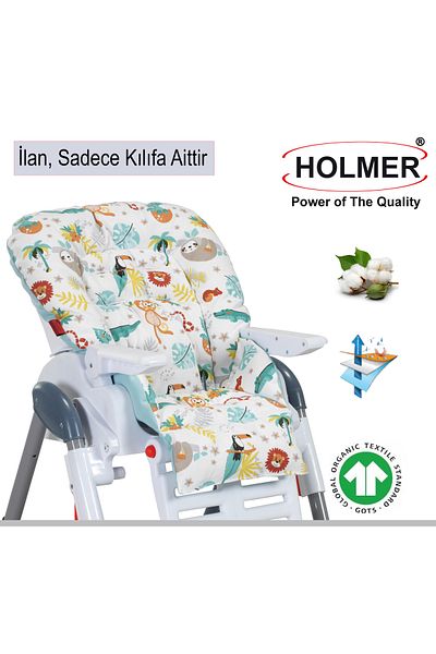 Holmer Water Green Organic Stain-Proof High Chair - Cushion and Cover Max-T