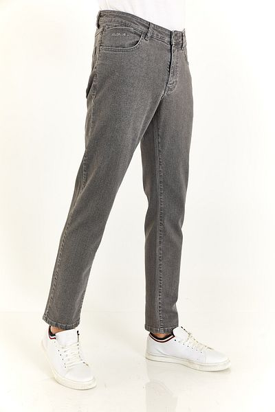 U.S. Polo Assn. U.S. POLO ASSN. ΑΝΔΡΙΚΟ ΥΦΑΝΤΟ SLIM FIT ΓΚΡΙ ΤΖΙΝ ΠΑΝΤΕΛΟΝΙ