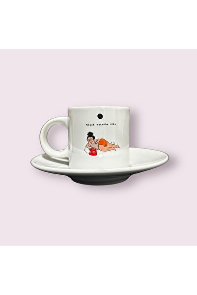 Heg Store Neyse Tecrübe Oldu Yazılı Baskılı Premium Türk Kahvesi Fincanı