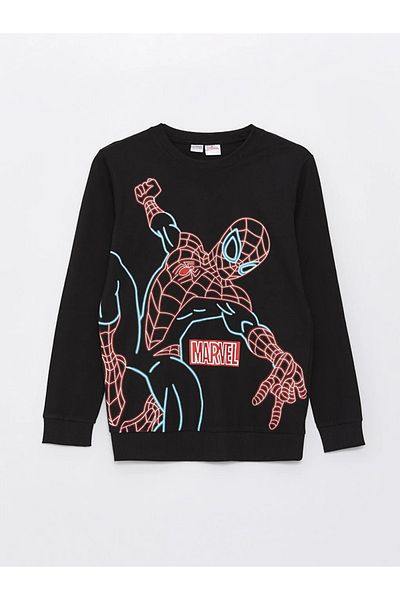 LC Waikiki LCW Kids Crew Neck Spiderman Printed Long Sleeve Boys T-Shirt and Sweatpants