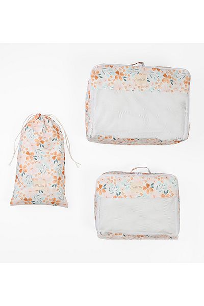 Valoa Bloom 3-Piece Oxford Fabric Suitcase Organizer Set