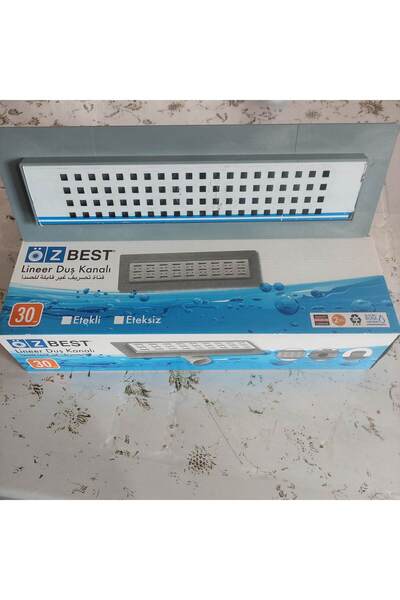 ÖZBEST 30 CM DUŞ KANALI PASLANMAZ ÇELİK IZGARA KOKU ÖNLEYİCİ SİSTEM TÜRK MALI