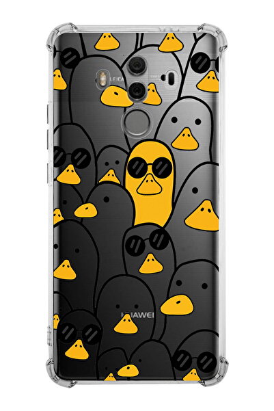 PrintiFy جراب سيليكون شفاف متوافق مع هاتف Huawei Mate 10 Pro مع حماية للزوايا...