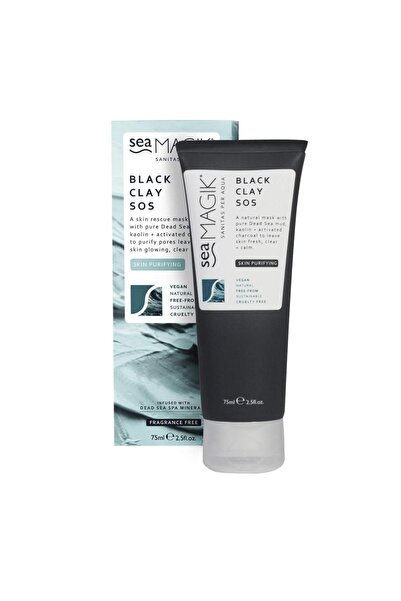 sea magık SEA MAGIK Black Clay Sos - Siyah Kil Yüz Çamur Maskesi 75 ml