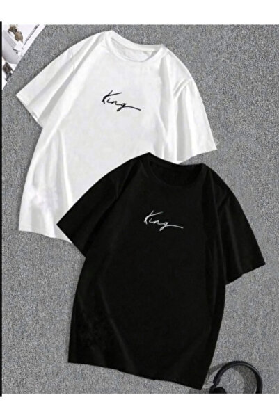 Pelna Παιδικό Trend Model Μαύρο και άσπρο Tshirt Double King Printed Cotton