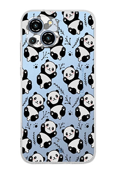 PrintiFy Reeder S23 Pro Max Compatible Camera Protected Panda Design Transparent Silicone Case