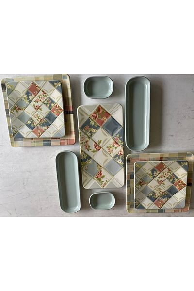 Keramika Algorithmic 9 Piece Breakfast Set