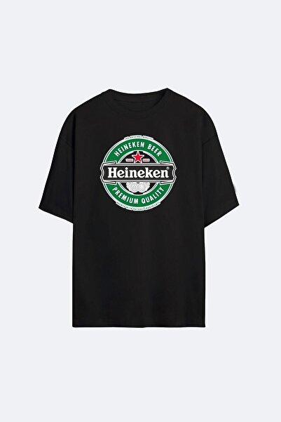 oneagılyazı Tricou negru Heineken pentru bărbați