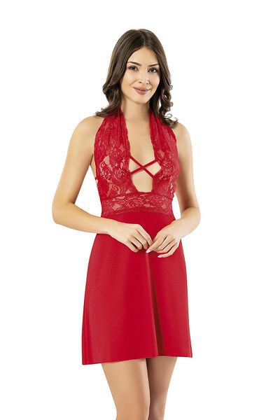 KOTA Women's Nightgown Set with Lace and Rope Strap 6395