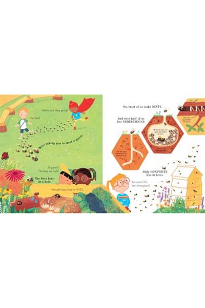 Usborne High Cut Fabric - Polar Bees Kanası