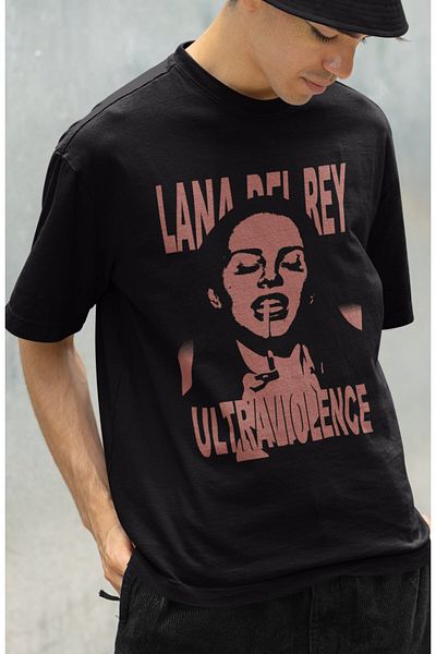Fuddy Moda Ανδρικό-γυναικείο μπλουζάκι με στάμπα Lana Del Rey Ultraviolence