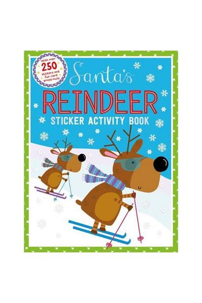 Make Believe Ideas Santa's Reindeer Sticker Fun Coloring Book