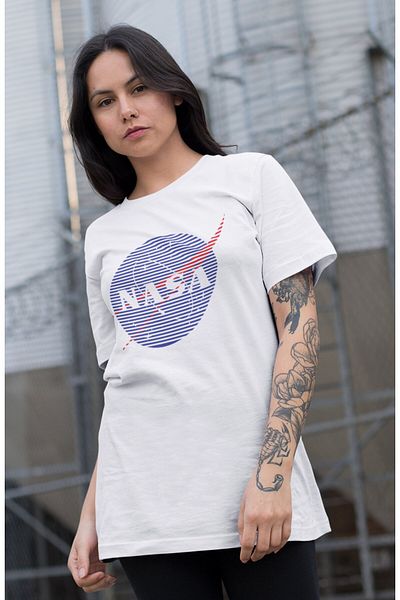 Fuddy Moda Ανδρικό-γυναικείο μπλουζάκι με γραφή Nasa