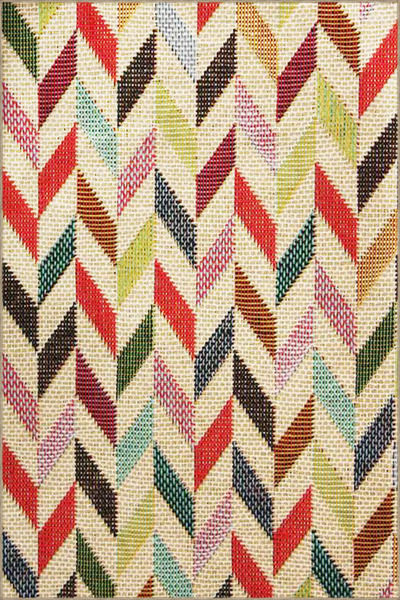 Rugs Modern Halı Çapraz Renkli Geometrik Yamuk Desenli Dokuma Taban Halı 4101
