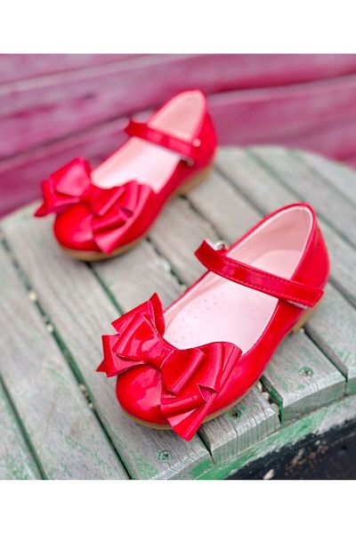 Surpie Shoes Girl's Orthopedic Sequined Bow Detailed Ballerinas, Children's Orthopedic Ballerinas
