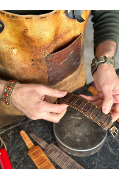 zarif atölye Fergana genuine leather bracelet handmade leather