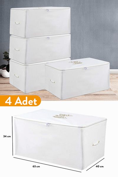 Serstil 4 Τεμάχια - Μεσαίου μεγέθους Λευκή τσάντα 63 X 40 X 34 εκ
