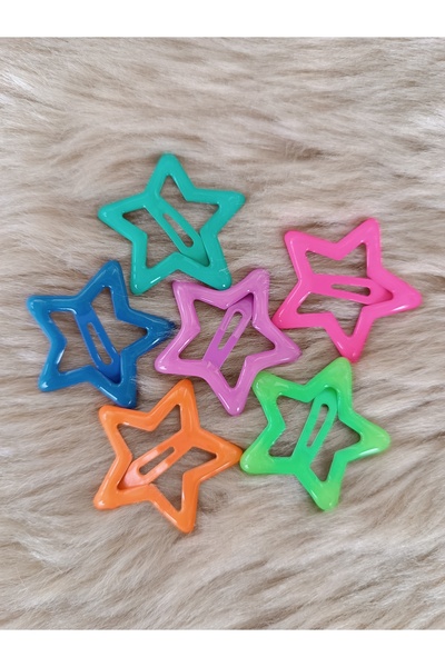 Efna Store Enameled Light Colored 6-Piece Star Child Snap Buckle