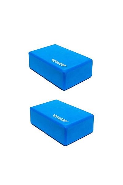CIWAA Double Yoga Block - 2 Yoga Blocks - Eva Yoga Block Set Blue